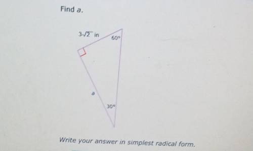 Write your answer in simple.st radical form​