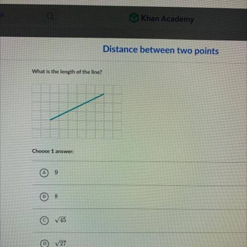 Distance between two points
What is the length of the line?