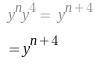 Rewrite the expression in the form y^n. y^5/4 / y^1/4