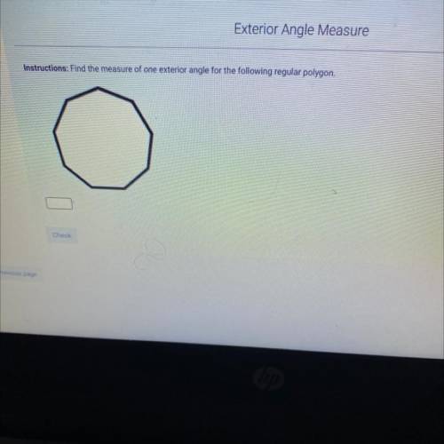Find the measure of one interior angle for the following polygon