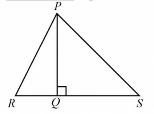 What type of line is PQ?
A. altitude
B. angle bisector
C. side bisector
D. median