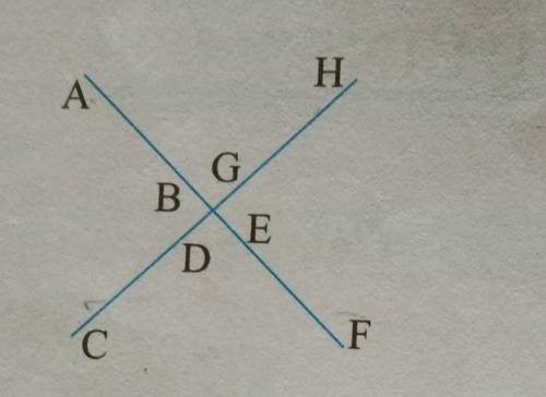 Give 2 pairs of intersecting lines from this figureplease​