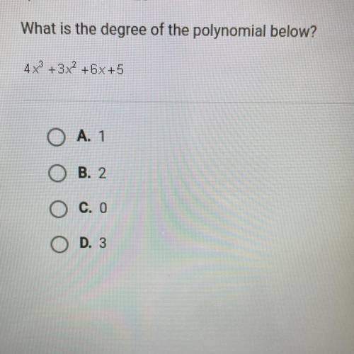 What is the degree of the polynomial below