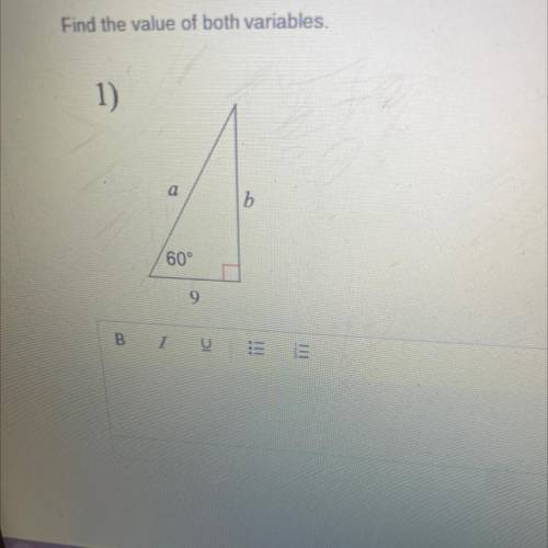 Find the value of both variables.