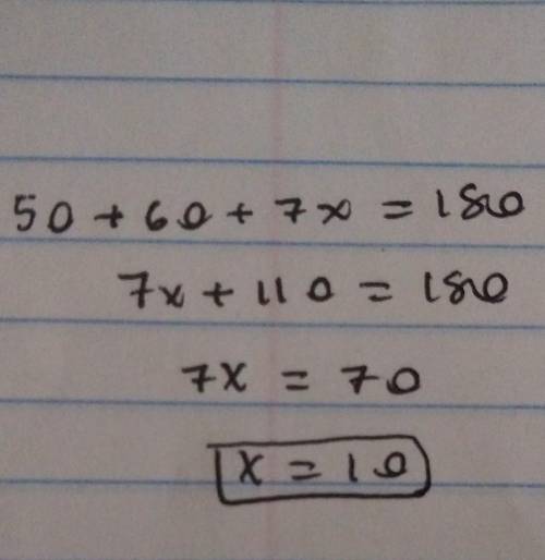 Solve for x.
A) -9
C) -5
B) -11
D) 10