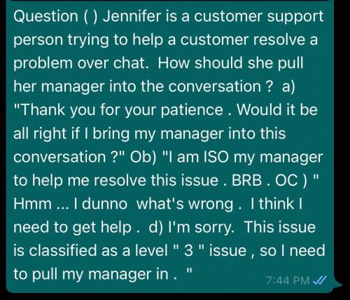 Jennifer is a customer support person trying to help a