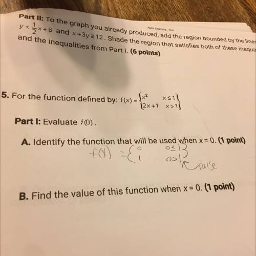 5.For the function define by :
Please help