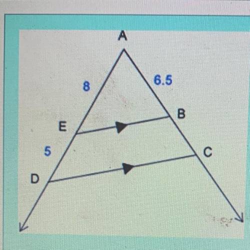 1. Identify two different triangles in the image above. Are the triangles similar? Explain your ans