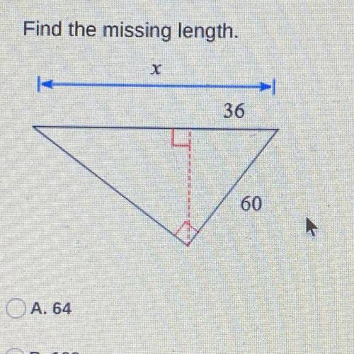 Find the missing length on this triangle