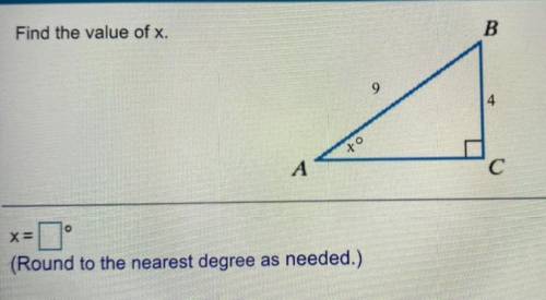Find the value of x. I need help ASAP
