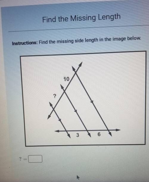 Find the missing side length in the image below​