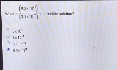 What is (9.3x10^34) (3.1x10^17) in scientific notation?​
