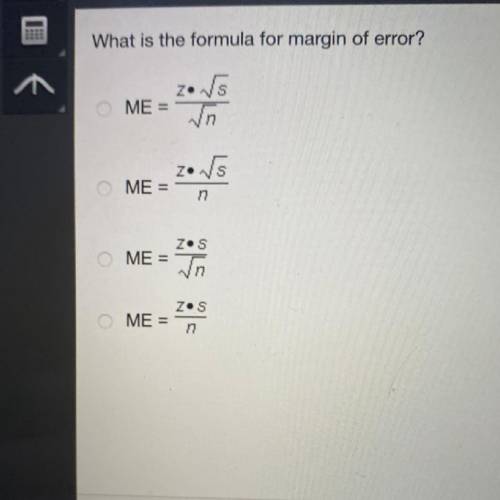 What is the formula for margin of error?