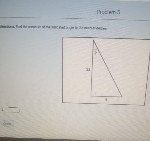 Find the measures of the indicated angle to the nearest degree.​