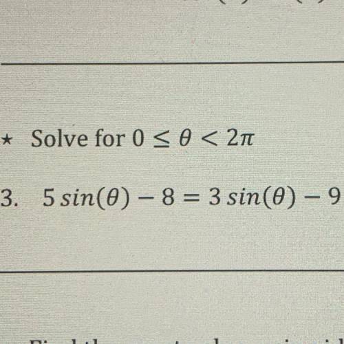 Trig: solve for theta