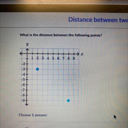 Distance between two points khan academy