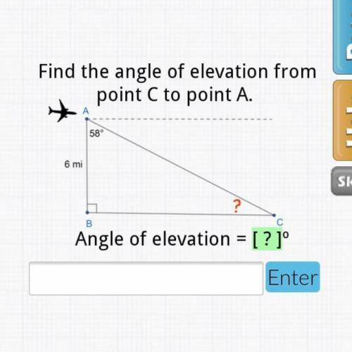 Please tell me the angle of elevation