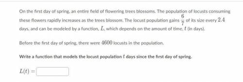 On the first day of spring, an entire field of flowering trees blossoms. The population of locusts