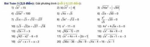 Giải phương trình chứa ctbh câu 7,8, 14,17