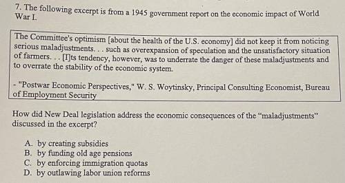 The following excerpt is from a 1945 government report on the economic impact of World War I.

The