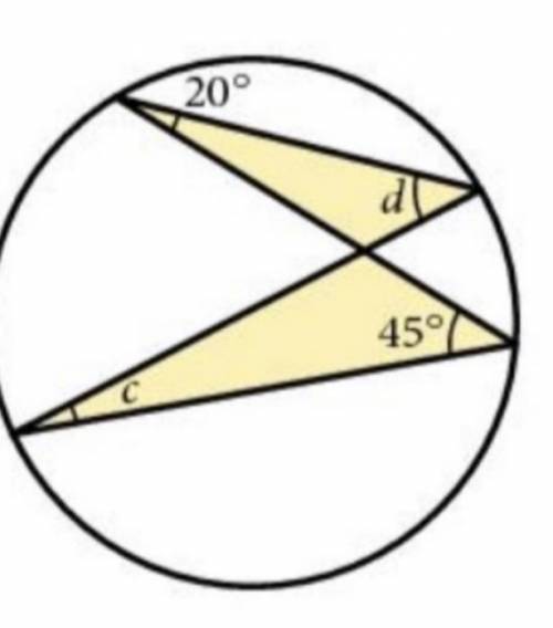 Find angle for points c and d