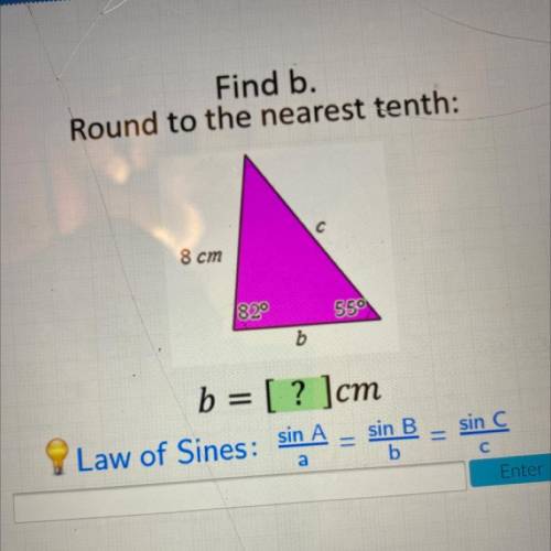 Find the value of b. Round 
the nearest tenth.