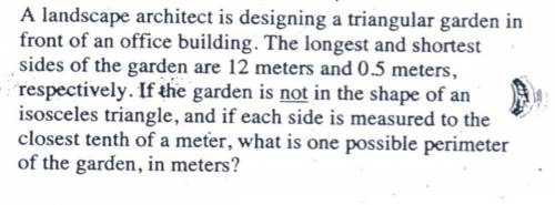 What is one possible perimeter of the garden, in meters?