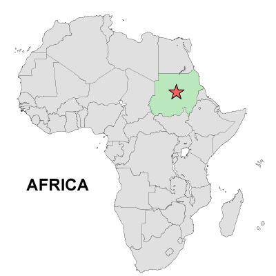 Which country is the star marking on this map of Africa?

A. Libya
B. Sudan
C. Somalia
D. Egypt