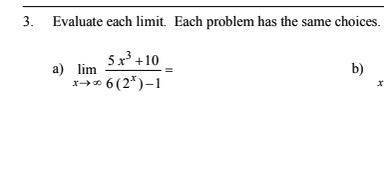 How do I solve this problem? The trouble that I have is evaluating if 2^∞ or ∞³ is larger?