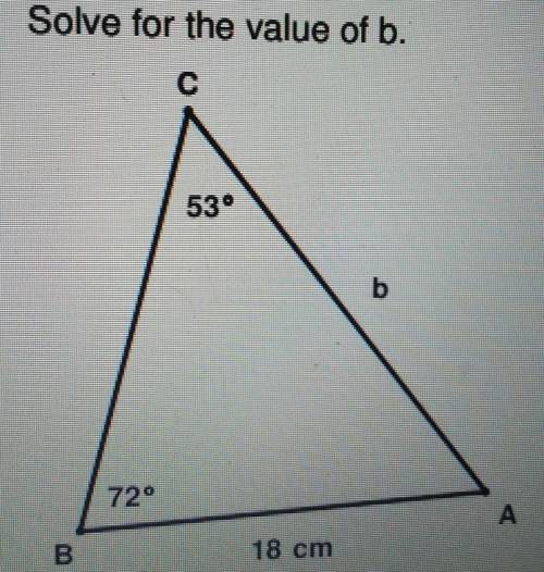 Help solve for b it is for trigonometry ​
