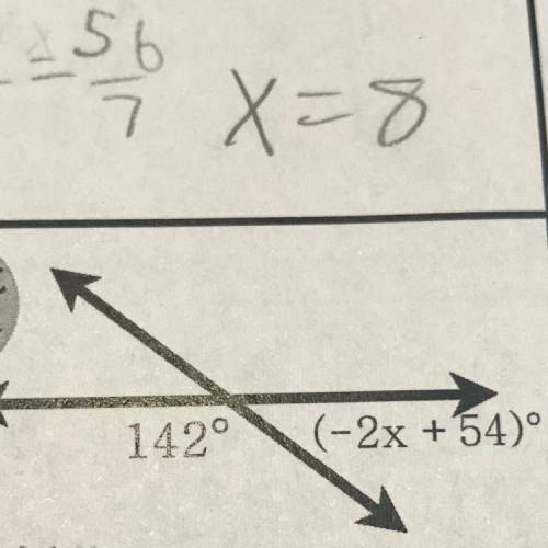Solve for X
(Ignore the math I did on top)