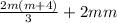 \frac{2m(m+4)}{3} +2mm