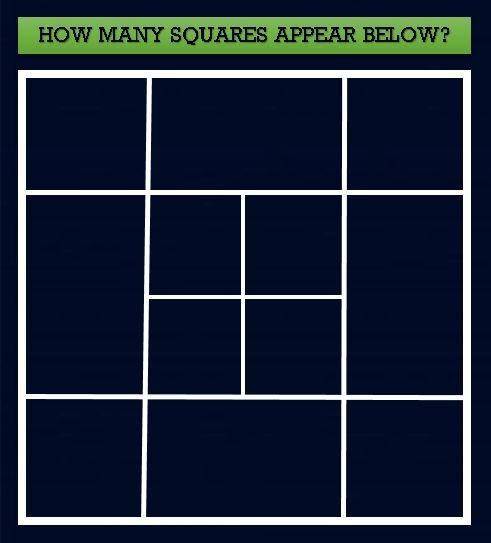 Find the number of squares given in the picture below.