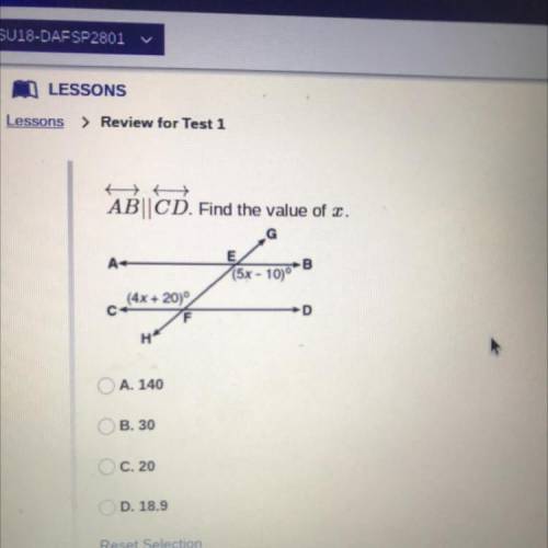 AB||CD. Find the value of x. Please help!!