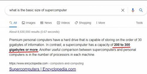 What is the basic size of supercomputer​