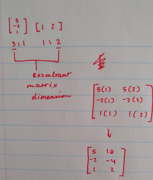D= -2

E = [1 2]
17. Multiply matrix D by matrix E.
A. 2
B. [
48]
5 101
C.-2-4
1 2
D.
5-2 1
4 2