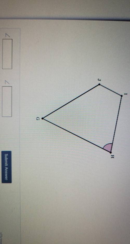 Name the marked angle in 2 different ways. ​