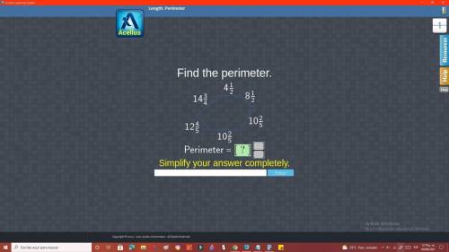 Length: Perimeter
find the perimeter simplify your answer completely