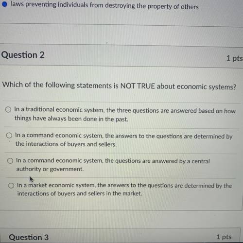 Which of the following statements is NOT TRUE about economic systems?