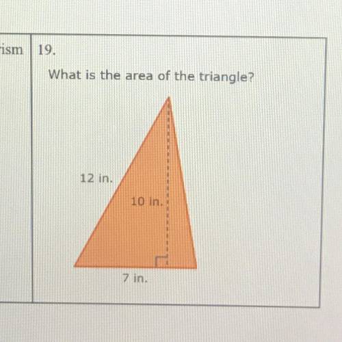 What is the area of the triangle ://