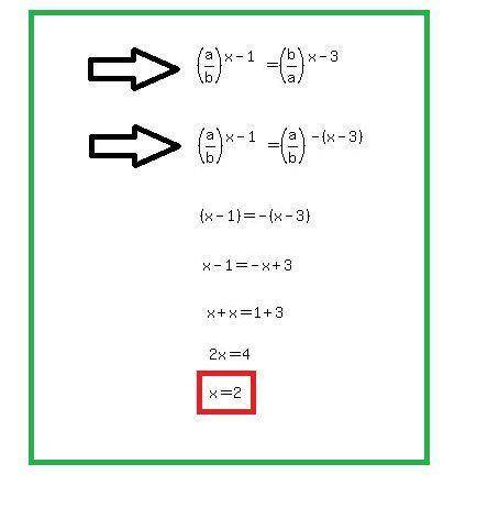 (a/b)^x-1 = (b/a)^x-3​