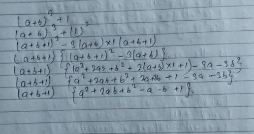 Resolve into factor :(a+b) ^3+1​
