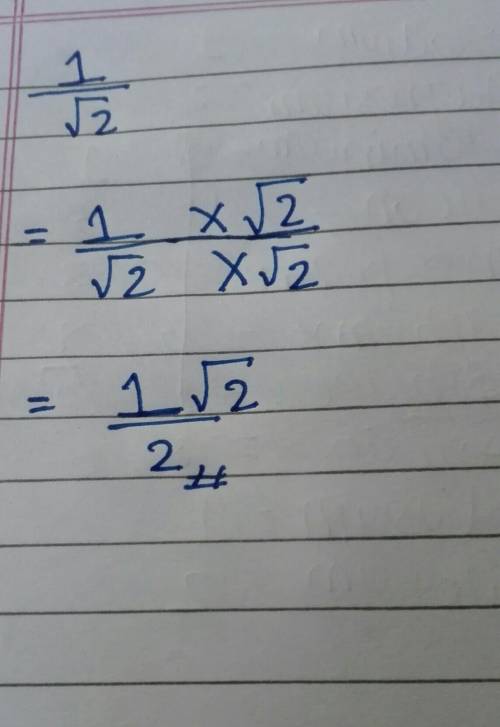 Prove that 1/√2 is irrational