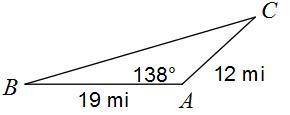 Help please! thanks! 
Find the length of AB
A. 2.89
B. 33.13
C. 378.63
D. 377.19