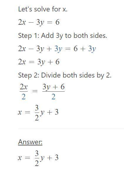 Solve the system of equations.
6x−y=−14
2x−3y=6
whats the answer please C: