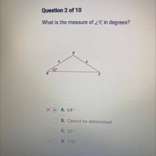 Answer is D , others say it’s 64 but I got it wrong