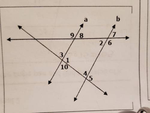 5. In figure below line al\b, m1 = 78°, and m2 = 47° . Find measure of each angle.​