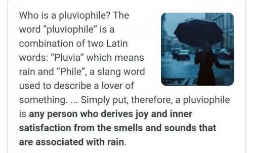 What is pluviophile?​
