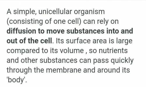 How do simple organisms exchange substances?