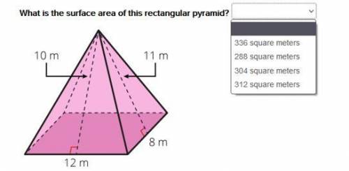 What is the surface area of this rectangular pyramid?